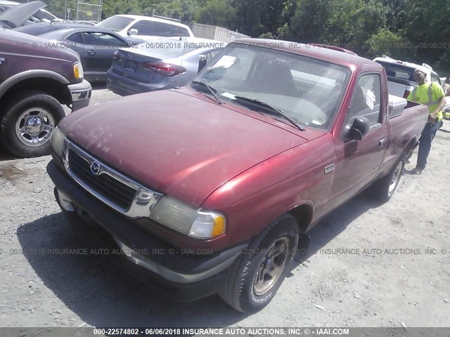 4F4YR12C4YTM32839 - 2000 MAZDA B2500 RED photo 2