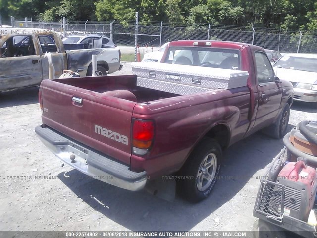 4F4YR12C4YTM32839 - 2000 MAZDA B2500 RED photo 4