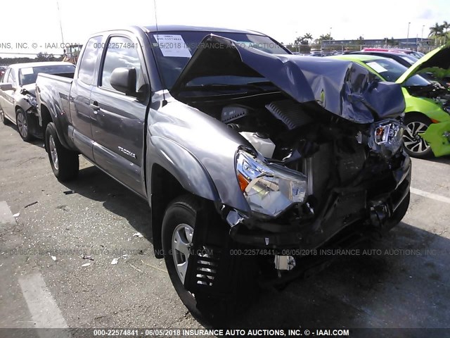 5TFTX4GN6EX030958 - 2014 TOYOTA TACOMA PRERUNNER ACCESS CAB GRAY photo 1