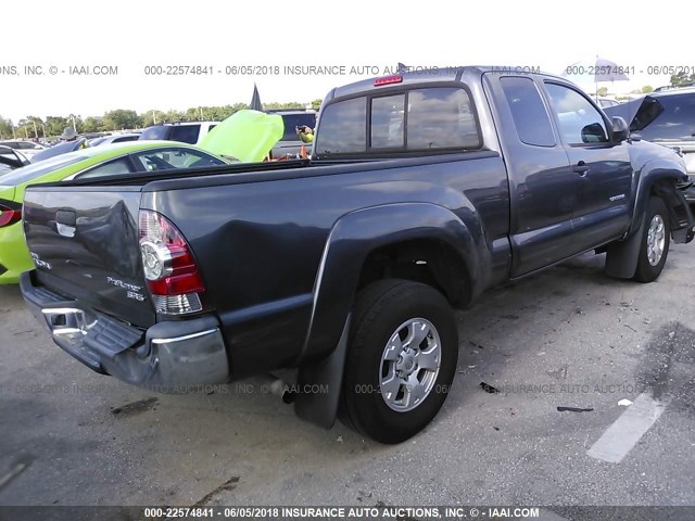 5TFTX4GN6EX030958 - 2014 TOYOTA TACOMA PRERUNNER ACCESS CAB GRAY photo 4