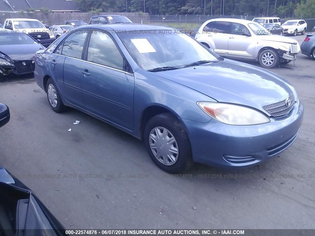 JTDBE32K940275088 - 2004 TOYOTA CAMRY LE/XLE BLUE photo 1
