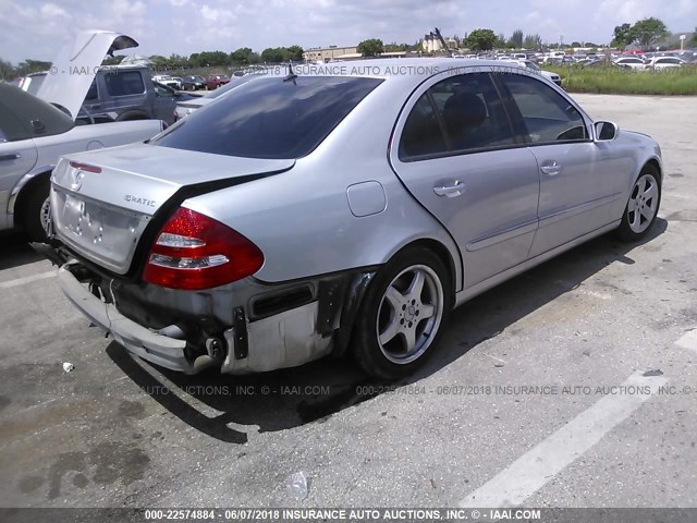 WDBUF83J46X196929 - 2006 MERCEDES-BENZ E 500 4MATIC SILVER photo 4