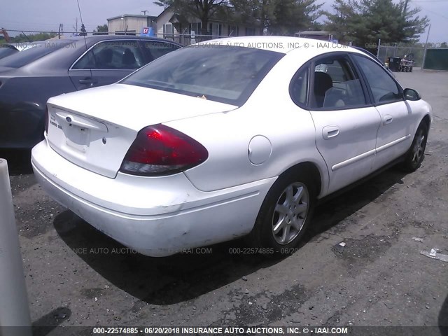 1FAFP56U06A262039 - 2006 FORD TAURUS SEL WHITE photo 4