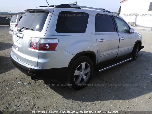 1GKKRRED6CJ152978 - 2012 GMC ACADIA SLT-1 SILVER photo 4