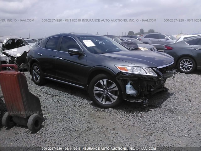 5J6TF1H56EL002028 - 2014 HONDA CROSSTOUR EXL GRAY photo 1