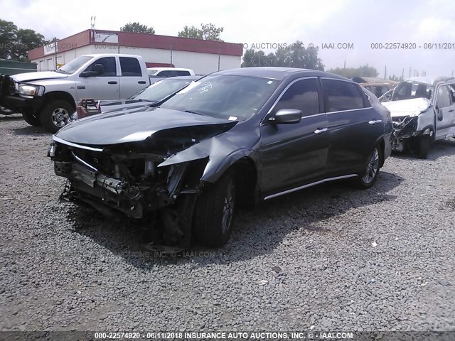 5J6TF1H56EL002028 - 2014 HONDA CROSSTOUR EXL ნაცრისფერი ფოტო 2