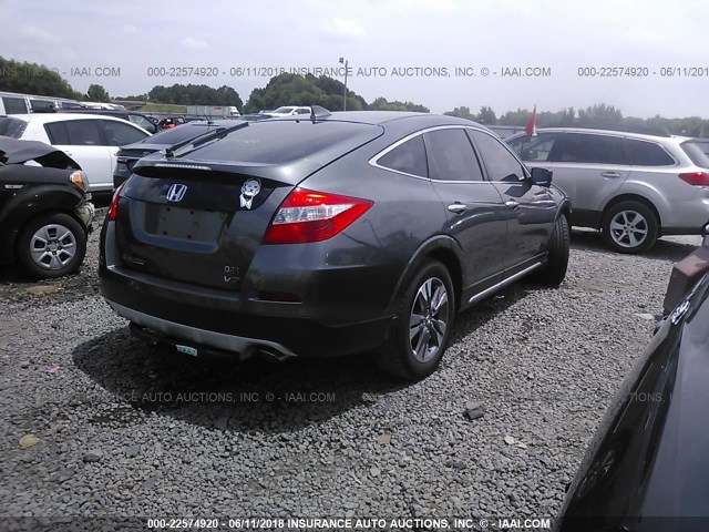 5J6TF1H56EL002028 - 2014 HONDA CROSSTOUR EXL GRAY photo 4