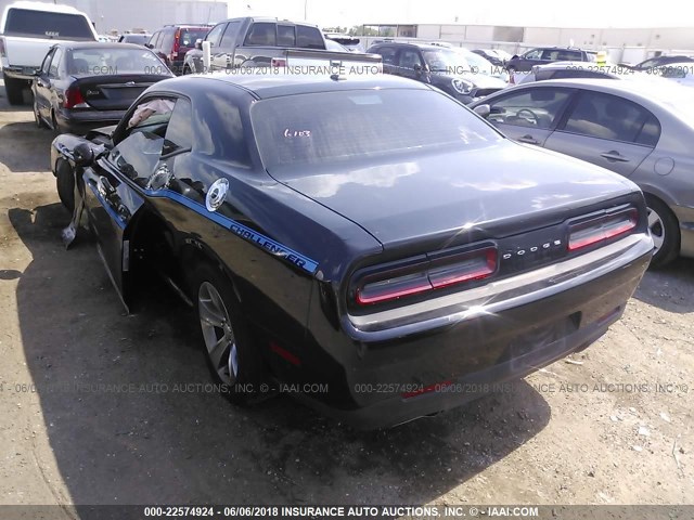 2C3CDZAGXFH913066 - 2015 DODGE CHALLENGER SXT BLUE photo 3