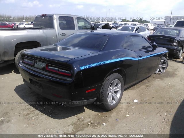 2C3CDZAGXFH913066 - 2015 DODGE CHALLENGER SXT BLUE photo 4