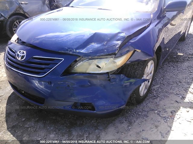 4T1BK46K27U004195 - 2007 TOYOTA CAMRY NEW GENERAT LE/XLE/SE BLUE photo 6