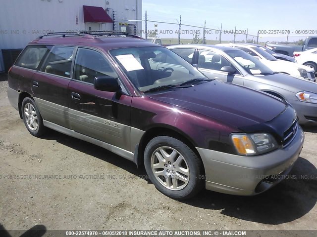 4S3BH675XY6639601 - 2000 SUBARU LEGACY OUTBACK AWP 勃艮第红 照片 1