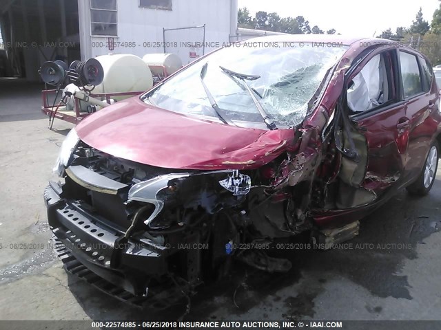 3N1CE2CP4EL431022 - 2014 NISSAN VERSA NOTE S/S PLUS/SV/SL RED photo 6