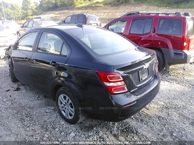 1G1JB5SH4H4135381 - 2017 CHEVROLET SONIC LS 黑色 照片 3