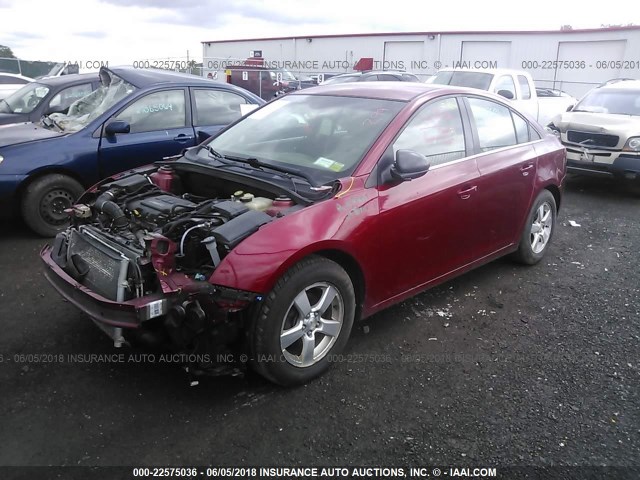 1G1PG5S92B7102082 - 2011 CHEVROLET CRUZE LT RED photo 2