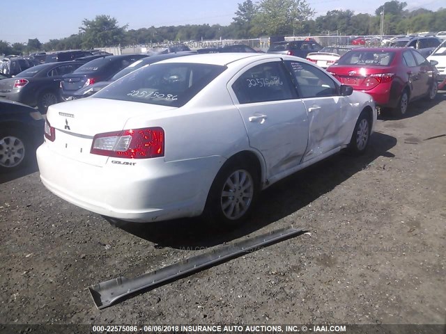 4A32B2FF7AE004011 - 2010 MITSUBISHI GALANT FE WHITE photo 4