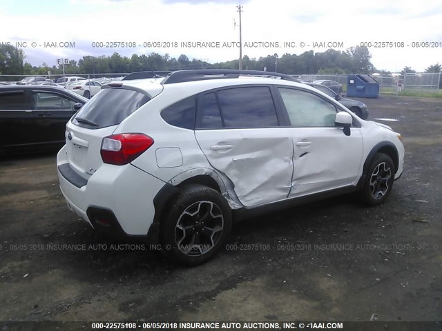 JF2GPAVC4E8298095 - 2014 SUBARU XV CROSSTREK 2.0 PREMIUM WHITE photo 4