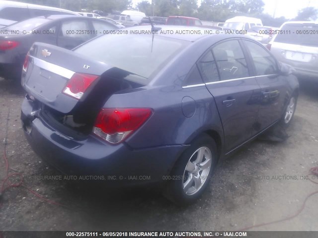 1G1PC5SB9D7130222 - 2013 CHEVROLET CRUZE LT BLUE photo 4