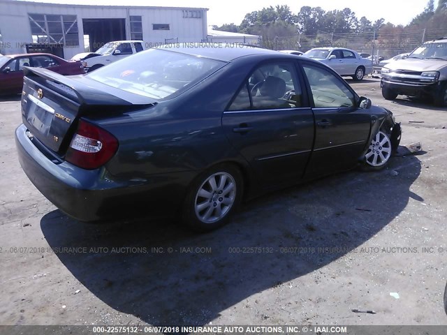 4T1BF30K32U536524 - 2002 TOYOTA CAMRY LE/XLE/SE მწვანე ფოტო 4