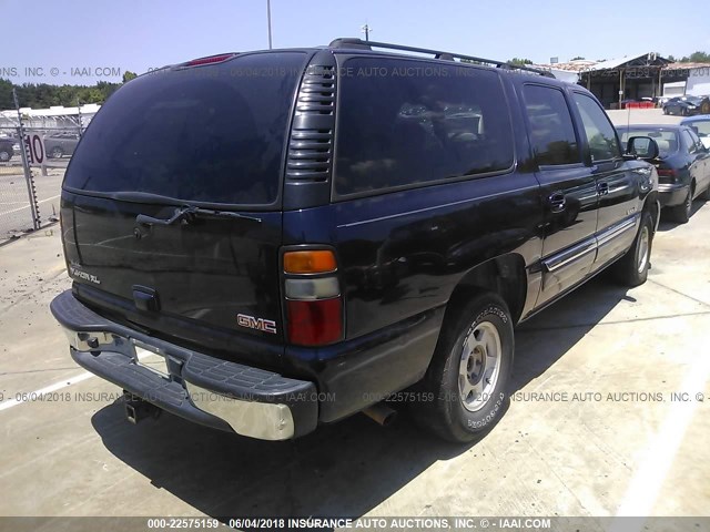 1GKFK16Z35J153767 - 2005 GMC YUKON XL K1500 BLUE photo 4