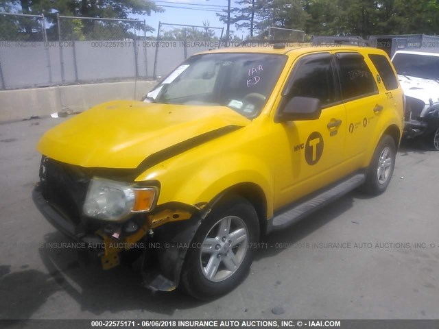 1FMCU4K31BKA16372 - 2011 FORD ESCAPE HYBRID YELLOW photo 2