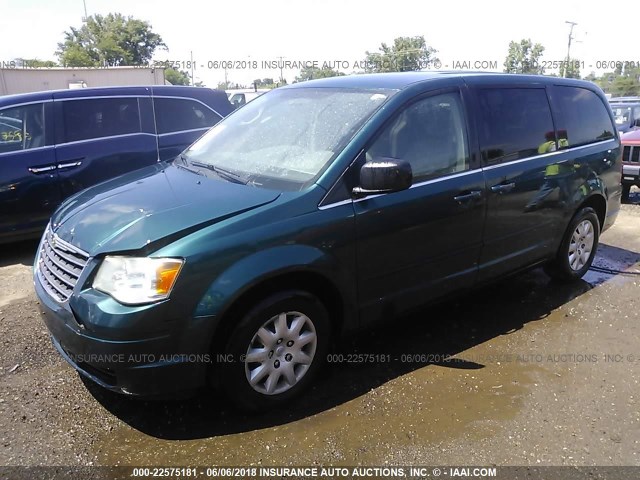 2A8HR44E89R535806 - 2009 CHRYSLER TOWN & COUNTRY LX GREEN photo 2