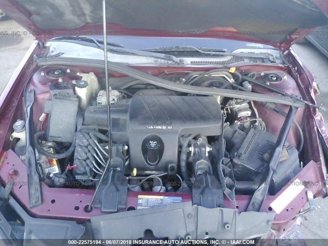 2G2WR524851215297 - 2005 PONTIAC GRAND PRIX GTP MAROON photo 10