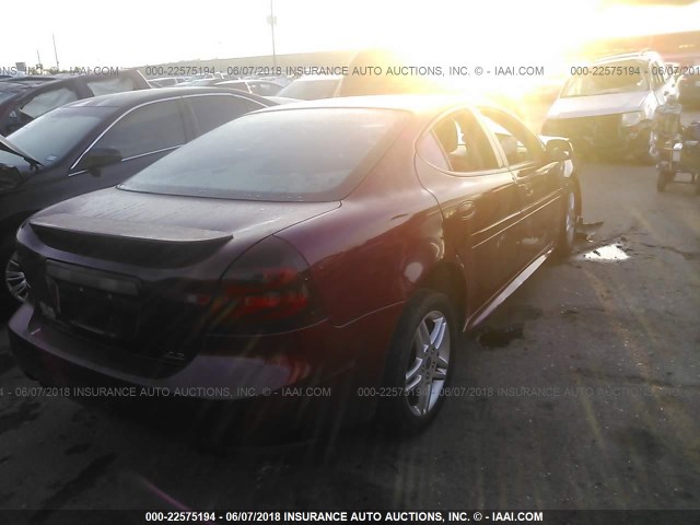 2G2WR524851215297 - 2005 PONTIAC GRAND PRIX GTP MAROON photo 4