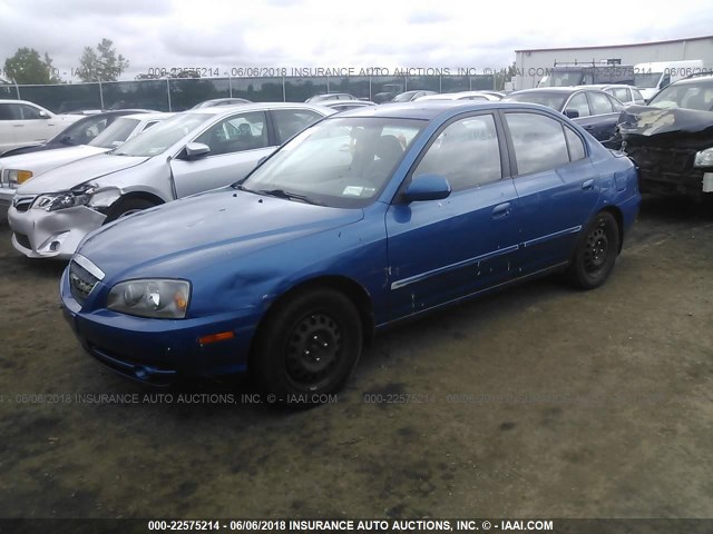 KMHDN46D85U142905 - 2005 HYUNDAI ELANTRA GLS/GT BLUE photo 2