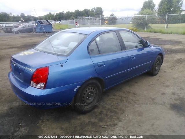 KMHDN46D85U142905 - 2005 HYUNDAI ELANTRA GLS/GT BLUE photo 4