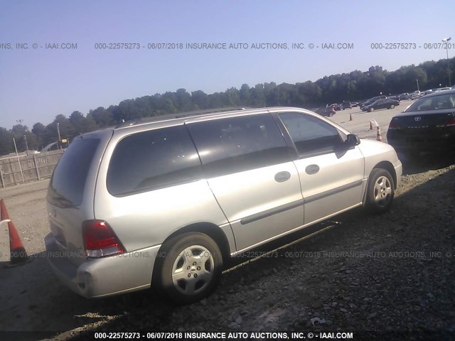 2FMZA51604BA66715 - 2004 FORD FREESTAR SE SILVER photo 4