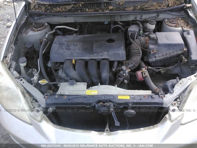 2T1KR32E03C041408 - 2003 TOYOTA COROLLA MATRIX XR SILVER photo 10