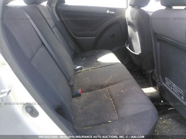 2T1KR32E03C041408 - 2003 TOYOTA COROLLA MATRIX XR SILVER photo 8