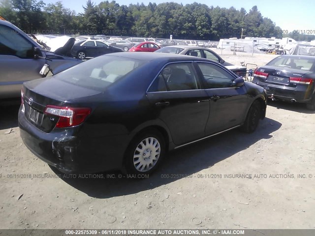 4T4BF1FK1CR175023 - 2012 TOYOTA CAMRY SE/LE/XLE Dark Blue photo 4