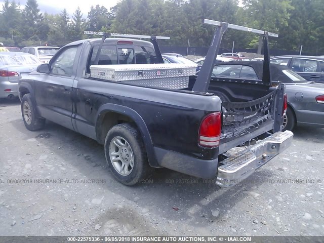 1B7FL16XX2S692402 - 2002 DODGE DAKOTA SXT GRAY photo 3