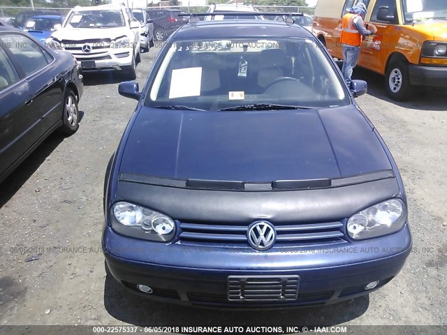 9BWGB61J324032266 - 2002 VOLKSWAGEN GOLF GLS BLUE photo 6