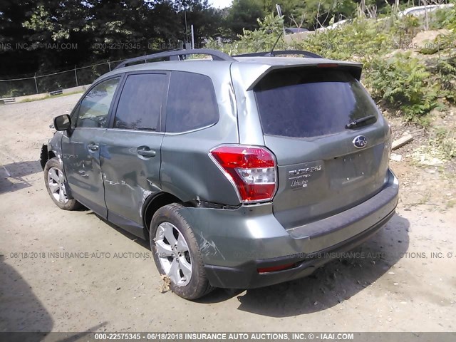 JF2SJAHC9EH530925 - 2014 SUBARU FORESTER 2.5I LIMITED GREEN photo 3