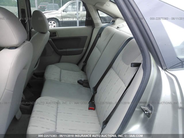 1FAHP35N08W280117 - 2008 FORD FOCUS SE/SEL/SES GRAY photo 8