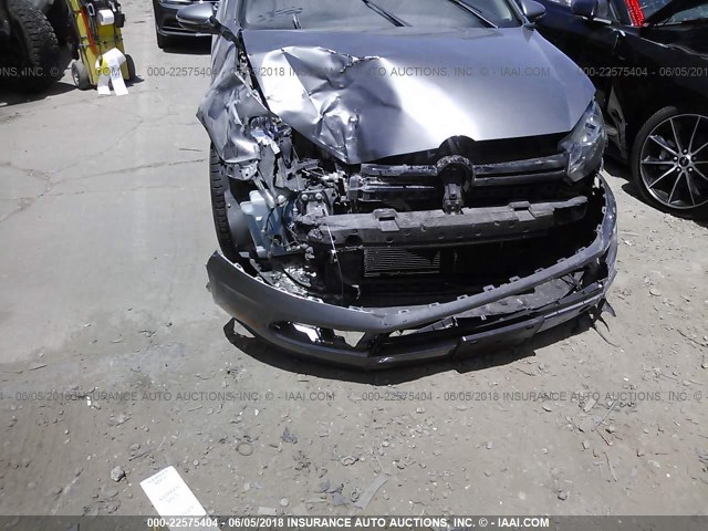 WVWDB9AJ0BW006503 - 2011 VOLKSWAGEN GOLF GRAY photo 6