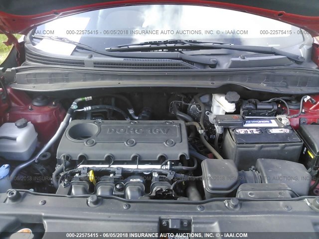 KM8JU3AC5DU711240 - 2013 HYUNDAI TUCSON GLS/LIMITED წითელი ფოტო 10