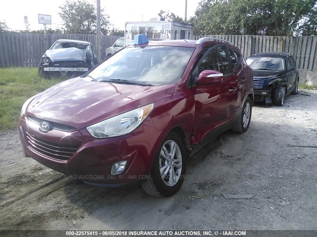 KM8JU3AC5DU711240 - 2013 HYUNDAI TUCSON GLS/LIMITED RED photo 2