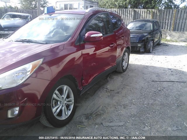 KM8JU3AC5DU711240 - 2013 HYUNDAI TUCSON GLS/LIMITED წითელი ფოტო 6