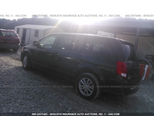 2C4RDGCG0ER322728 - 2014 DODGE GRAND CARAVAN SXT BLACK photo 3