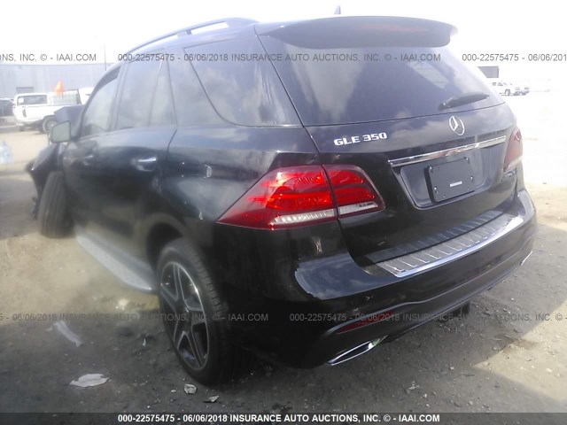 4JGDA5JB5JB000346 - 2018 MERCEDES-BENZ GLE 350 BLACK photo 3