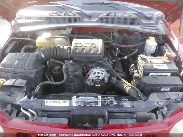 1J4GL48K63W560524 - 2003 JEEP LIBERTY SPORT/FREEDOM წითელი ფოტო 10