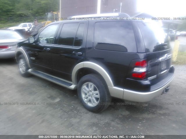 1FMEU74E27UA40782 - 2007 FORD EXPLORER EDDIE BAUER BLACK photo 3