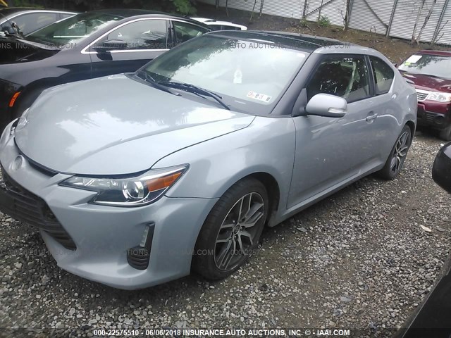 JTKJF5C79E3078008 - 2014 TOYOTA SCION TC 灰色 照片 2