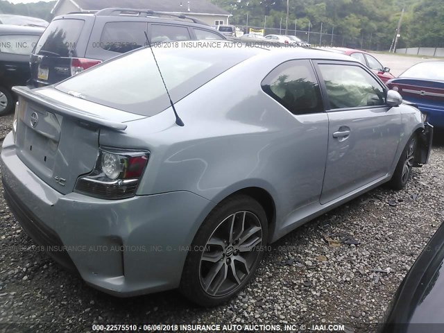 JTKJF5C79E3078008 - 2014 TOYOTA SCION TC 灰色 照片 4