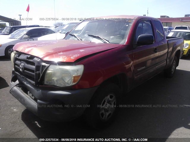 5TETX22NX6Z257950 - 2006 TOYOTA TACOMA ACCESS CAB RED photo 2