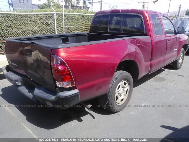 5TETX22NX6Z257950 - 2006 TOYOTA TACOMA ACCESS CAB Қызыл фото 4