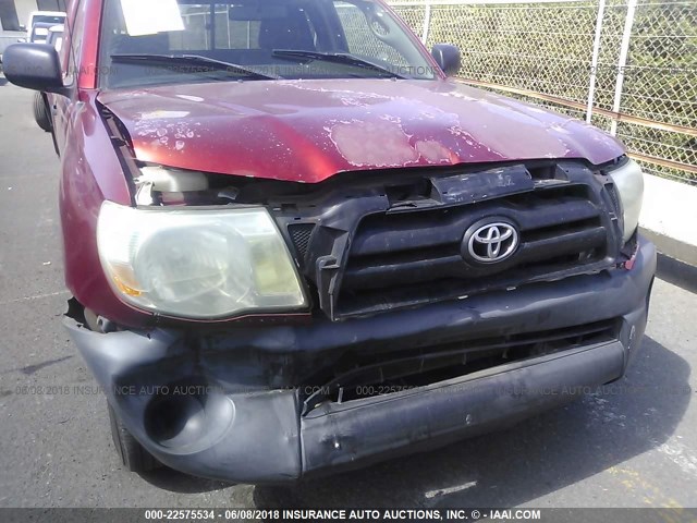 5TETX22NX6Z257950 - 2006 TOYOTA TACOMA ACCESS CAB Қызыл фото 6